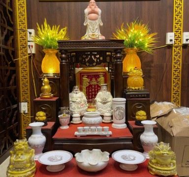 Combo Ban Thờ Mái Bằng Hiện Đại 